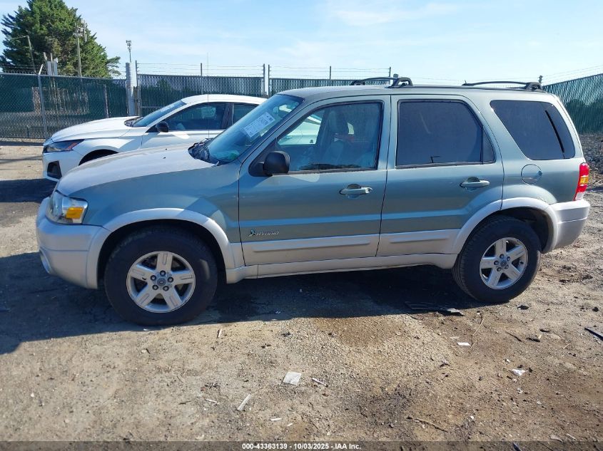 2006 Ford Escape Hybrid VIN: 1FMCU96HX6KB20951 Lot: 43363139