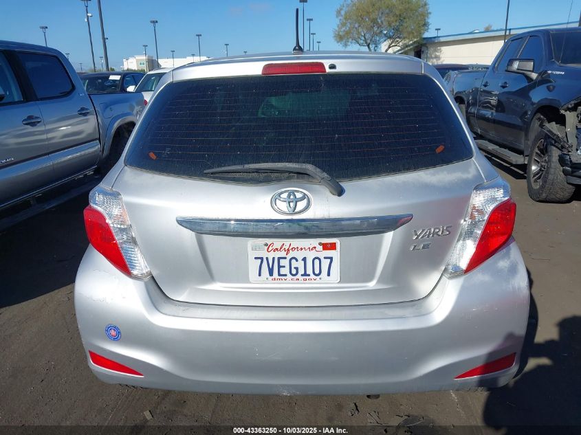 2012 Toyota Yaris Le VIN: JTDKTUD39CD525602 Lot: 43363250