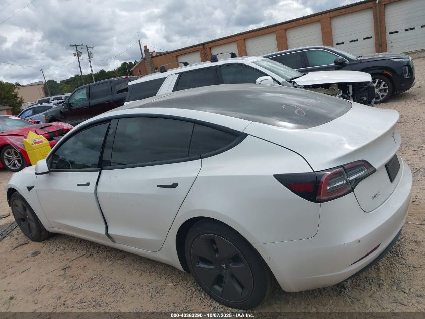 2021 Tesla Model 3 Standard Range Plus Rear-Wheel Drive VIN: 5YJ3E1EA8MF911402 Lot: 43363290
