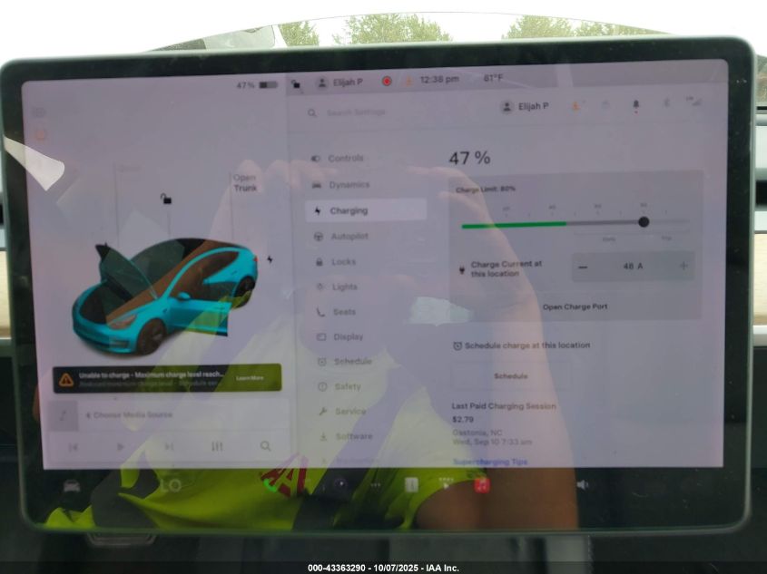 2021 Tesla Model 3 Standard Range Plus Rear-Wheel Drive VIN: 5YJ3E1EA8MF911402 Lot: 43363290