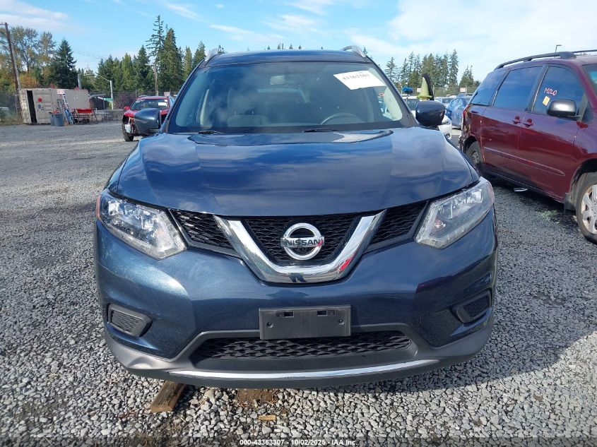 2016 Nissan Rogue Sv VIN: KNMAT2MV5GP596544 Lot: 43363307