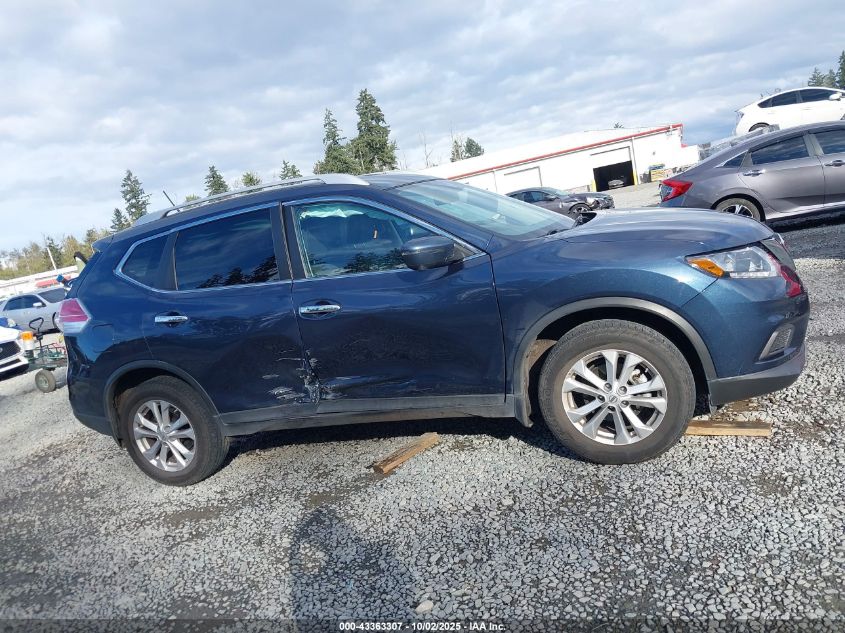 2016 Nissan Rogue Sv VIN: KNMAT2MV5GP596544 Lot: 43363307