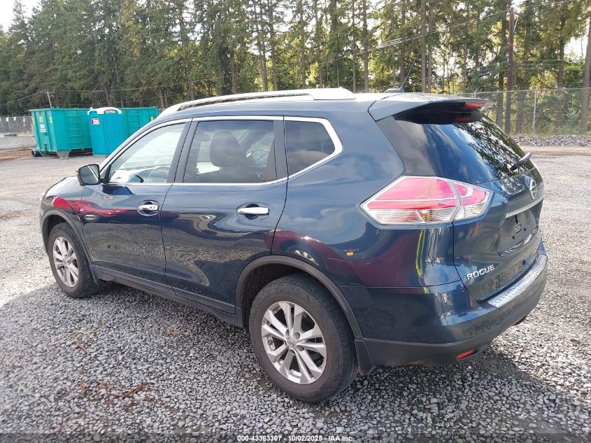2016 Nissan Rogue Sv VIN: KNMAT2MV5GP596544 Lot: 43363307