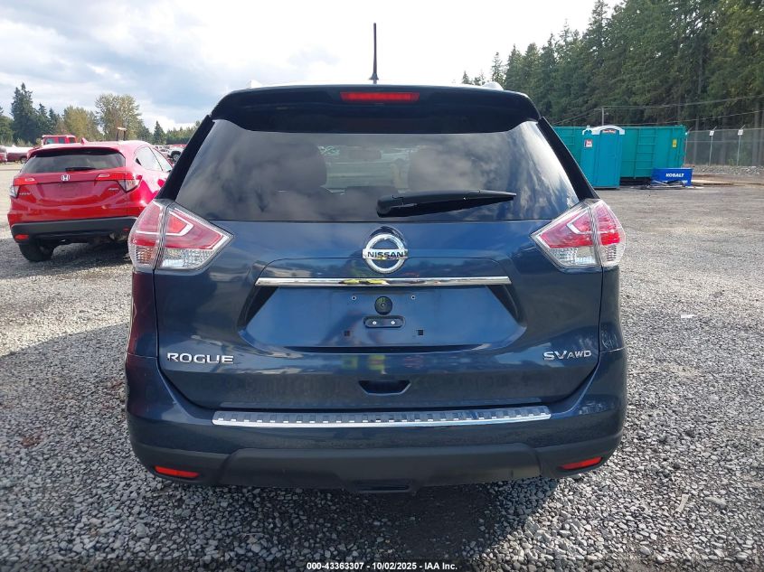 2016 Nissan Rogue Sv VIN: KNMAT2MV5GP596544 Lot: 43363307