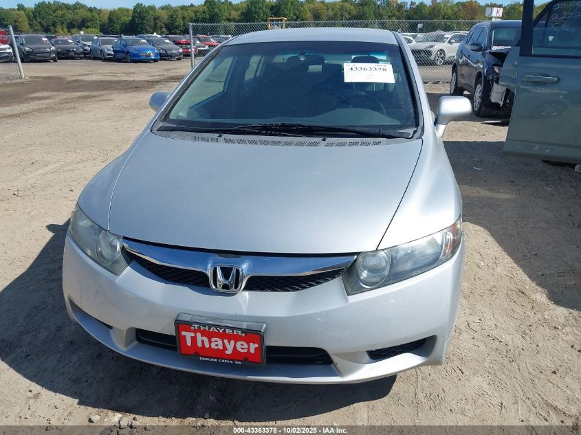 2009 Honda Civic Lx VIN: 1HGFA165X9L000696 Lot: 43363378