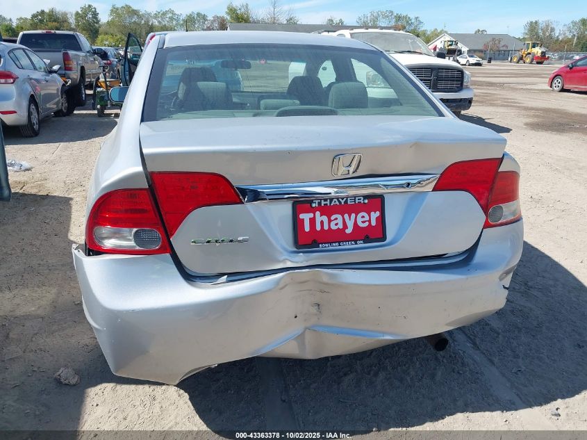 2009 Honda Civic Lx VIN: 1HGFA165X9L000696 Lot: 43363378