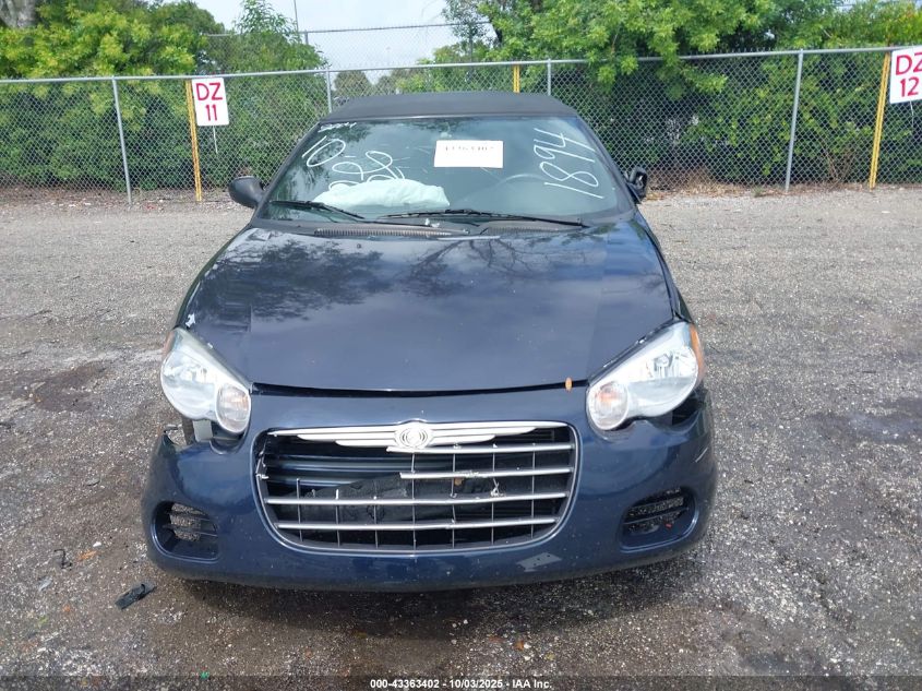 2004 Chrysler Sebring Lx VIN: 1C3EL45R24N161894 Lot: 43363402