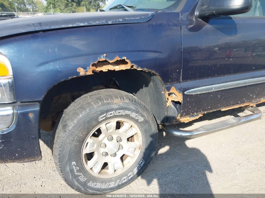 2005 GMC Sierra 1500 Sle VIN: 1GTEK14T45Z139478 Lot: 43363578