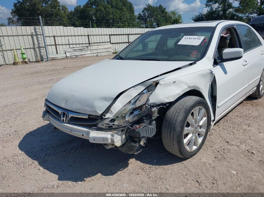 2007 Honda Accord 3.0 Ex VIN: 1HGCM665X7A093042 Lot: 43363650