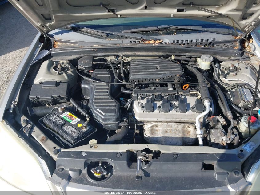 2003 Honda Civic Ex VIN: 2HGES267X3H594243 Lot: 43363657