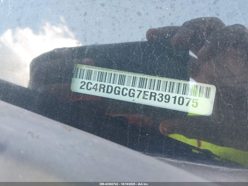 2014 Dodge Grand Caravan Sxt VIN: 2C4RDGCG7ER391075 Lot: 43363742