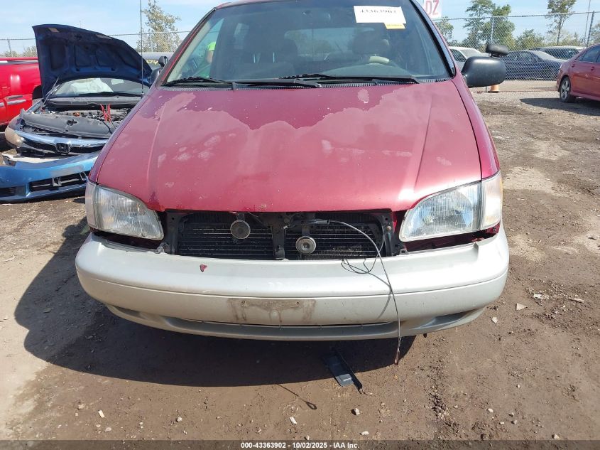 1998 Toyota Sienna Xle VIN: 4T3ZF13C2WU060058 Lot: 43363902