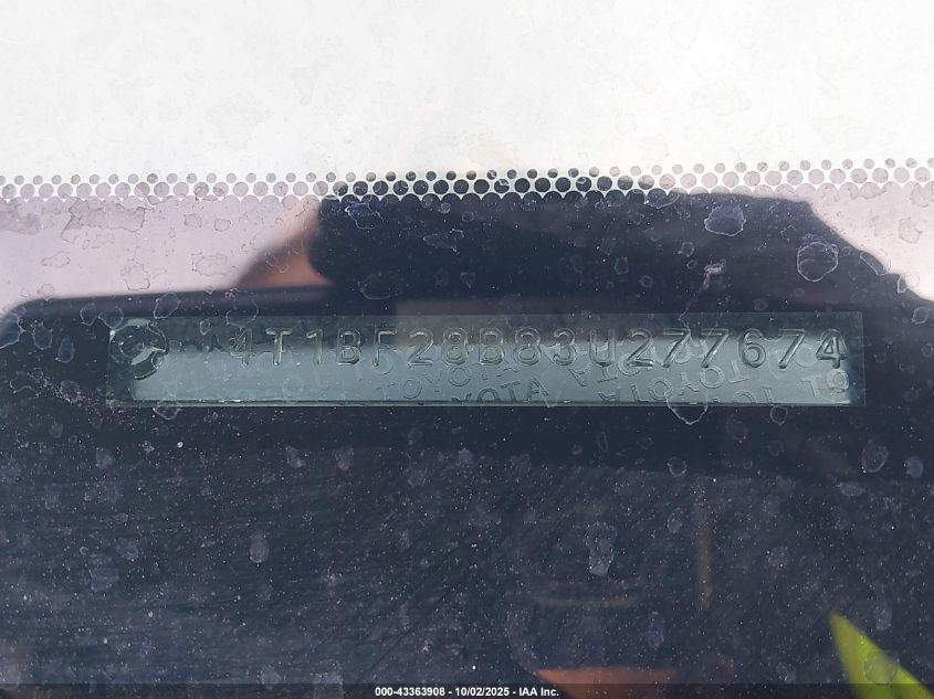 2003 Toyota Avalon Xls VIN: 4T1BF28B83U277674 Lot: 43363908