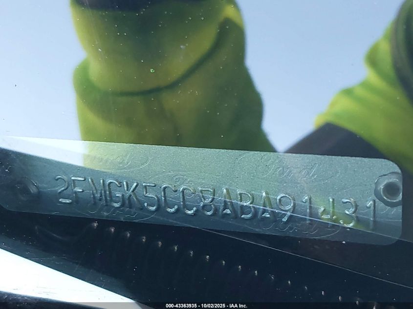 2010 Ford Flex Sel VIN: 2FMGK5CC8AB91431 Lot: 43363935