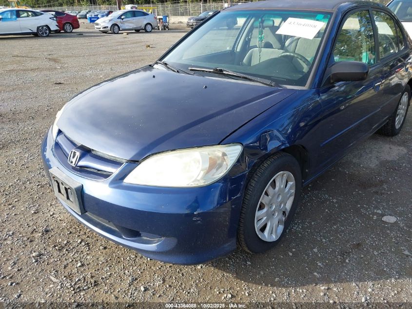 2005 Honda Civic Lx VIN: 2HGES16525H502294 Lot: 43364088
