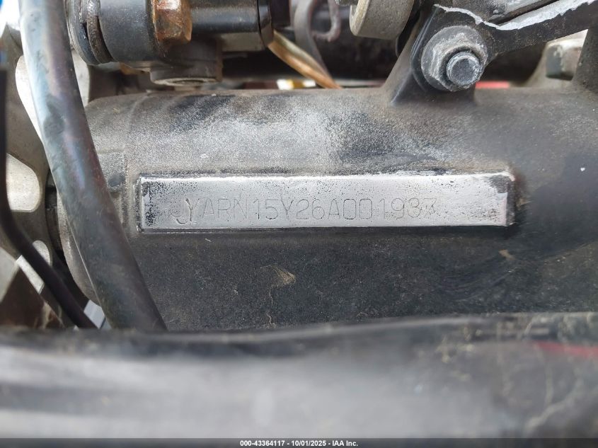 2006 Yamaha Yzfr1 C VIN: JYARN15Y26A001937 Lot: 43364117