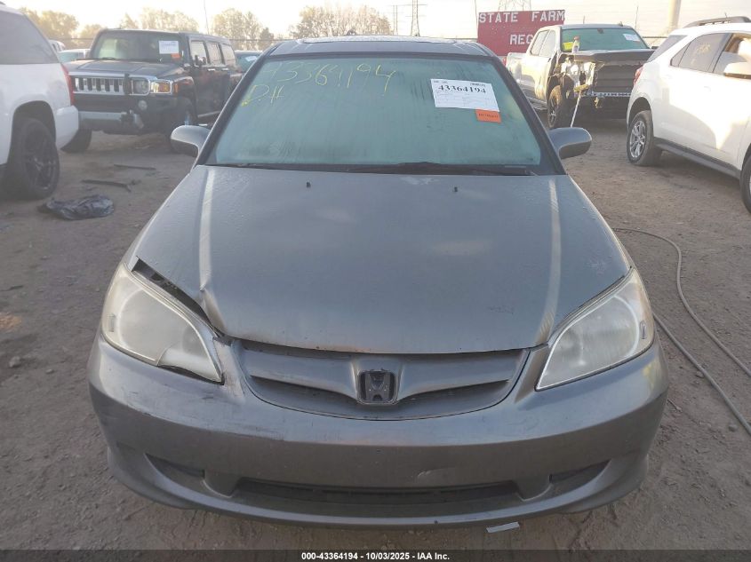2005 Honda Civic Ex VIN: 2HGES26745H614604 Lot: 43364194