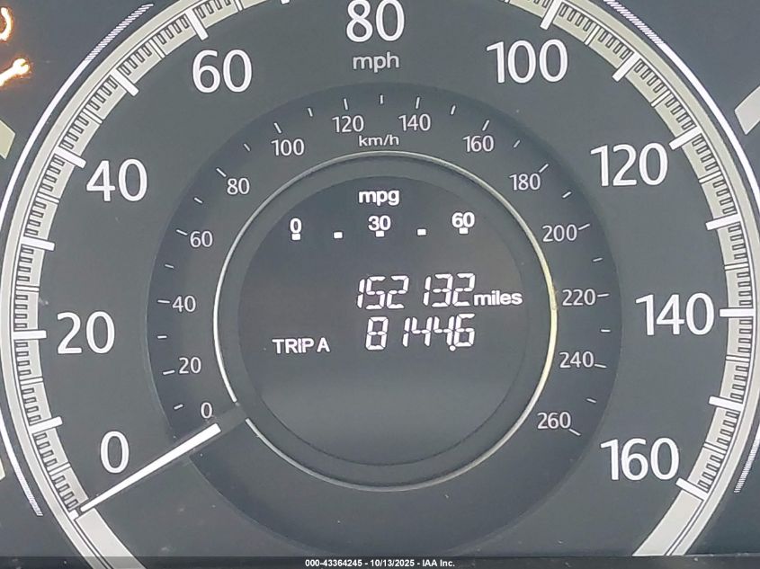 2013 Honda Accord Ex-L VIN: 1HGCR2F84DA031524 Lot: 43364245