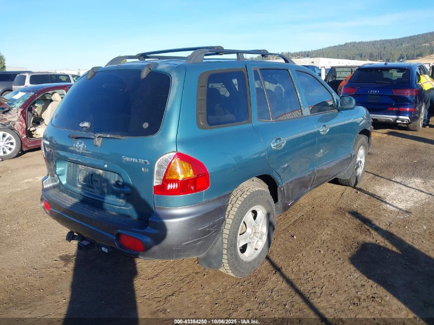 KM8SC13D52U222416 2002 HYUNDAI SANTA FE photo no. 4