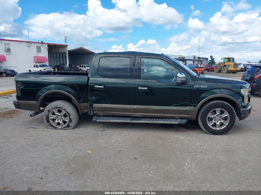 2015 Ford F-150 Lariat VIN: 1FTEW1CF7FFC58631 Lot: 43364409