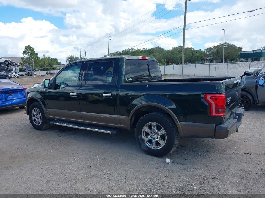 2015 Ford F-150 Lariat VIN: 1FTEW1CF7FFC58631 Lot: 43364409