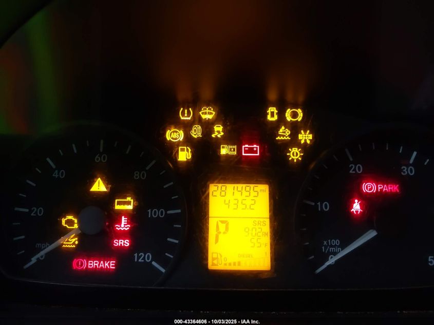 2011 Mercedes-Benz Sprinter 2500 High Roof VIN: WD3PE8CB8B5565561 Lot: 43364606