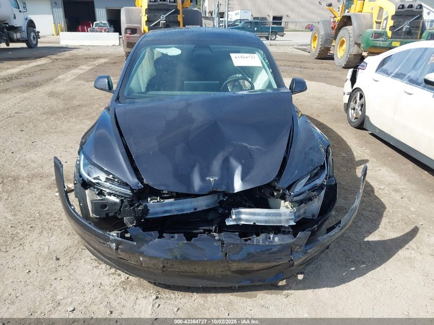 2025 Tesla Model 3 Long Range All-Wheel Drive VIN: 5YJ3E1EB3SF877455 Lot: 43364727