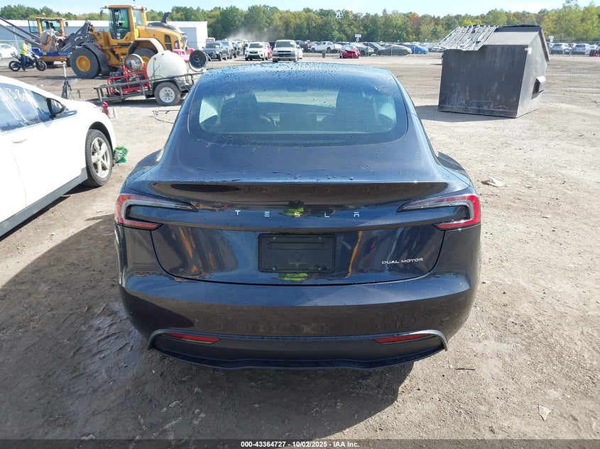 2025 Tesla Model 3 Long Range All-Wheel Drive VIN: 5YJ3E1EB3SF877455 Lot: 43364727