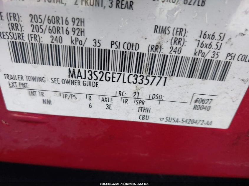 2020 FORD ECOSPORT SE - MAJ3S2GE7LC335771