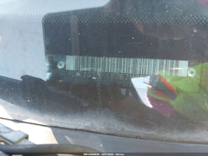 2001 Pontiac Grand Am Se1 VIN: 1G2NF52T51M650787 Lot: 43364836