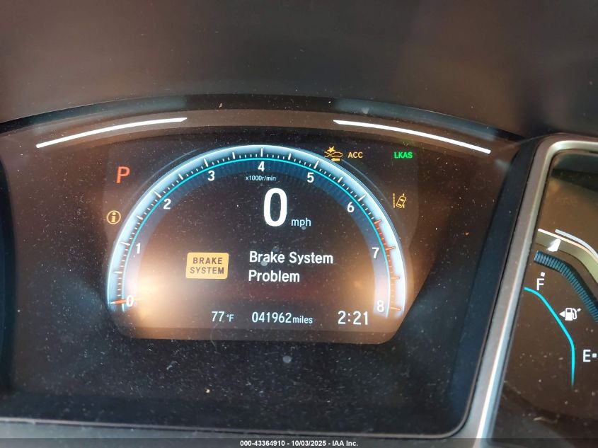 2019 Honda Civic Ex VIN: 19XFC1F33KE204391 Lot: 43364910