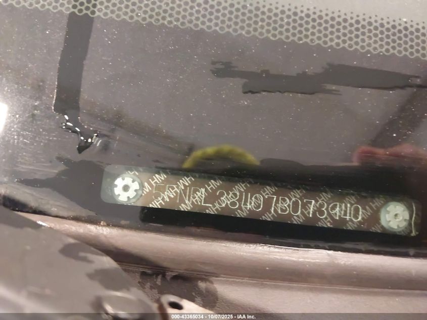 2007 Honda Odyssey Ex VIN: 5FNRL38407B073940 Lot: 43365034