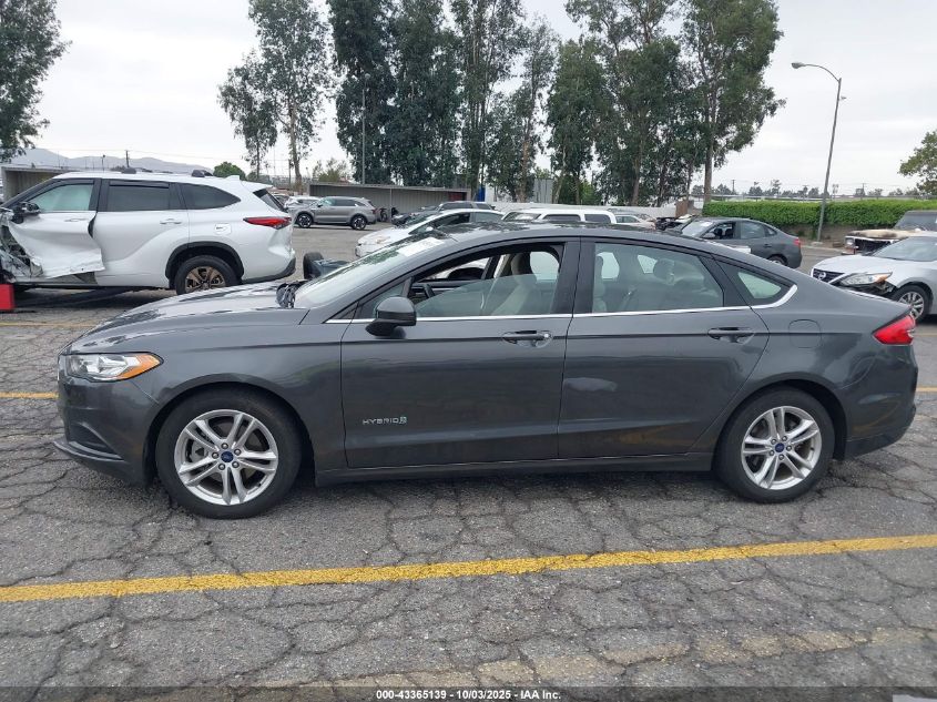 2018 Ford Fusion Hybrid Se VIN: 3FA6P0LU1JR235017 Lot: 43365139