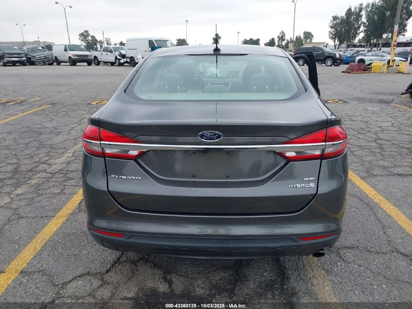 2018 Ford Fusion Hybrid Se VIN: 3FA6P0LU1JR235017 Lot: 43365139