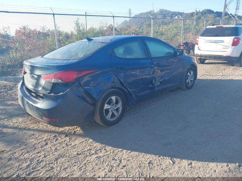 2014 Hyundai Elantra Se VIN: KMHDH4AE0EU148737 Lot: 43365242