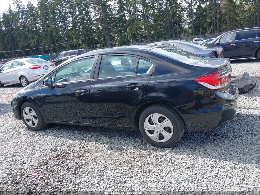 2013 Honda Civic Lx VIN: 2HGFB2F52DH535627 Lot: 43365324