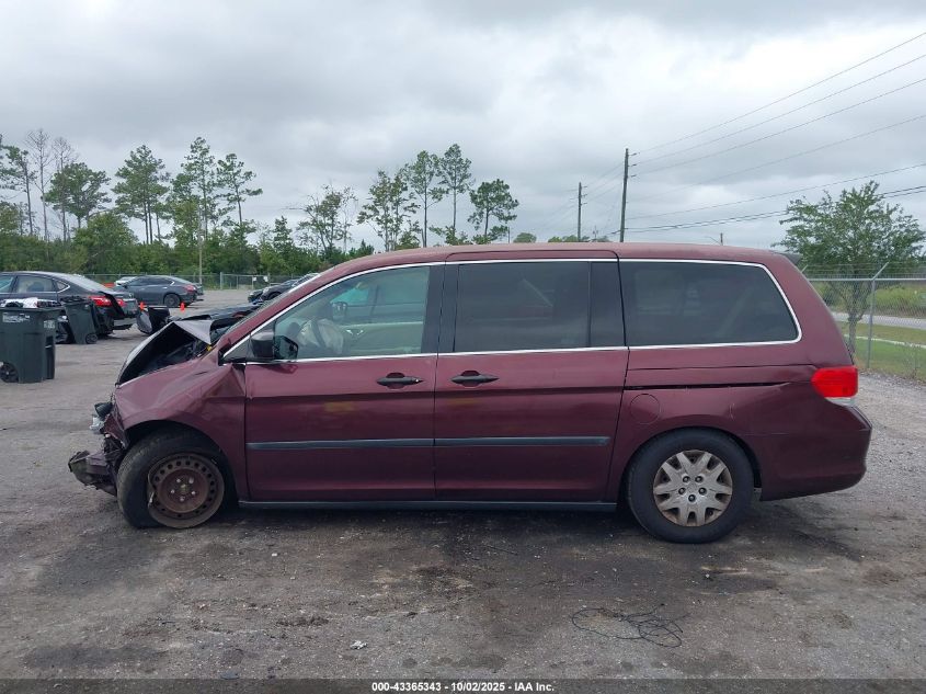 2008 Honda Odyssey Lx VIN: 5FNRL38258B057717 Lot: 43365343