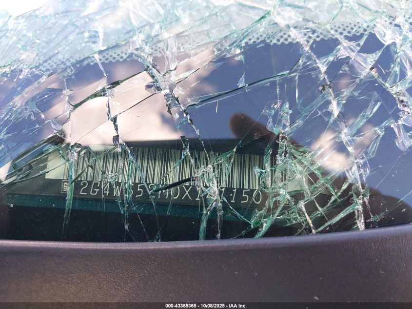 1999 Buick Century Custom VIN: 2G4WS52M0X1411507 Lot: 43365365