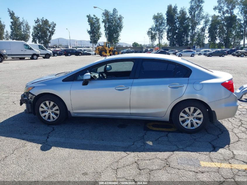 2012 Honda Civic Lx VIN: 19XFB2F59CE336521 Lot: 43365484