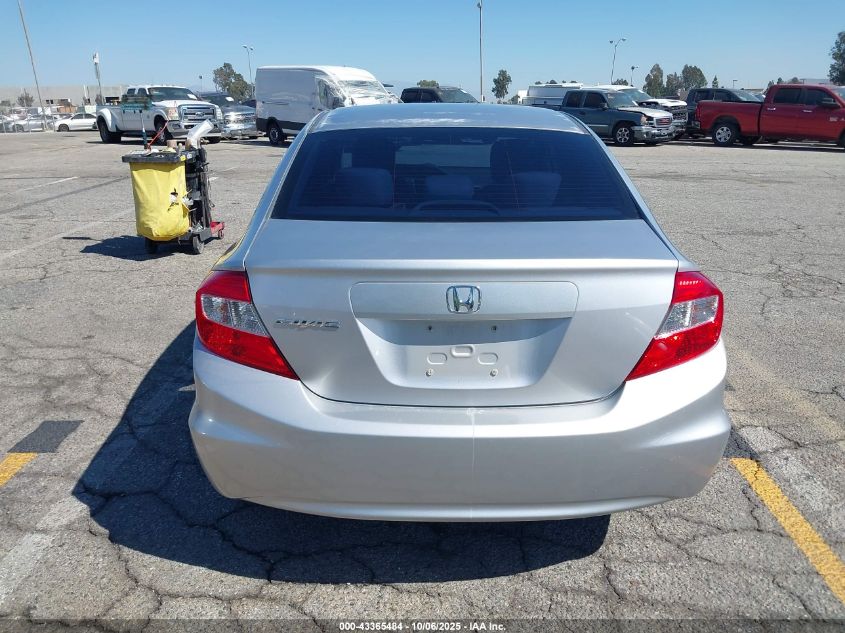 2012 Honda Civic Lx VIN: 19XFB2F59CE336521 Lot: 43365484