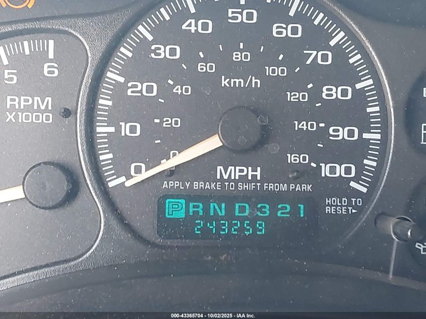 2001 Chevrolet Silverado 1500Hd Ls VIN: 1GCGC13U31F192555 Lot: 43365704