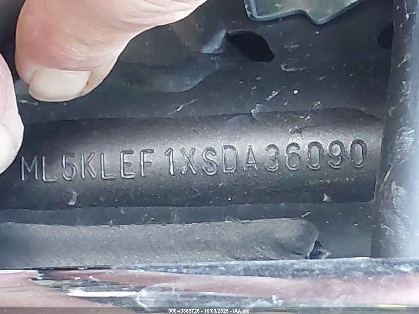 2025 Kawasaki Kl650 F VIN: ML5KLEF1XSDA36090 Lot: 43365726