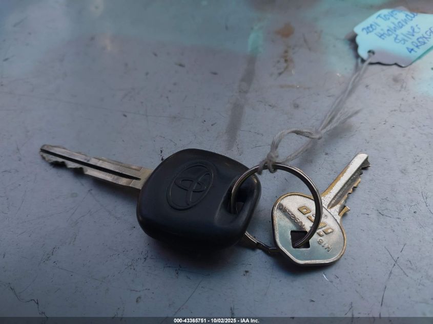 2001 Toyota Highlander V6 VIN: JTEGF21A710010134 Lot: 43365751