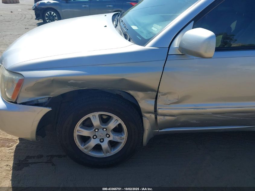 2001 Toyota Highlander V6 VIN: JTEGF21A710010134 Lot: 43365751