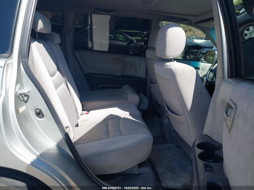 2001 Toyota Highlander V6 VIN: JTEGF21A710010134 Lot: 43365751