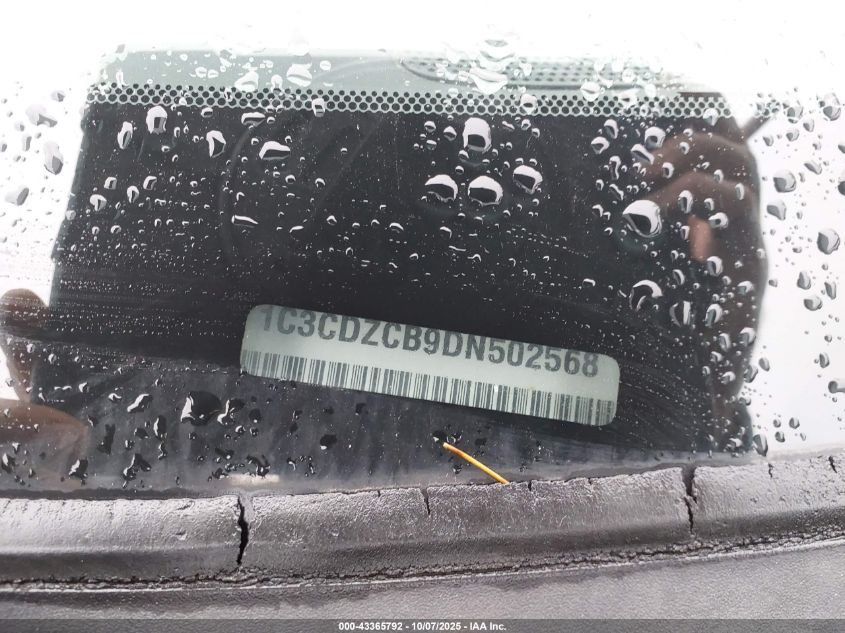 2013 Dodge Avenger Sxt VIN: 1C3CDZCB9DN502568 Lot: 43365792
