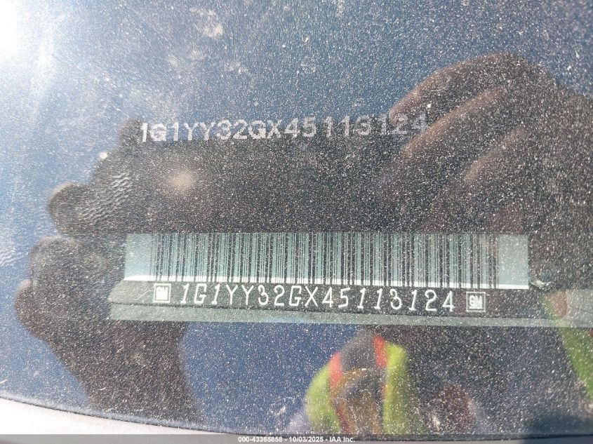 2004 Chevrolet Corvette VIN: 1G1YY32GX45113124 Lot: 43365858