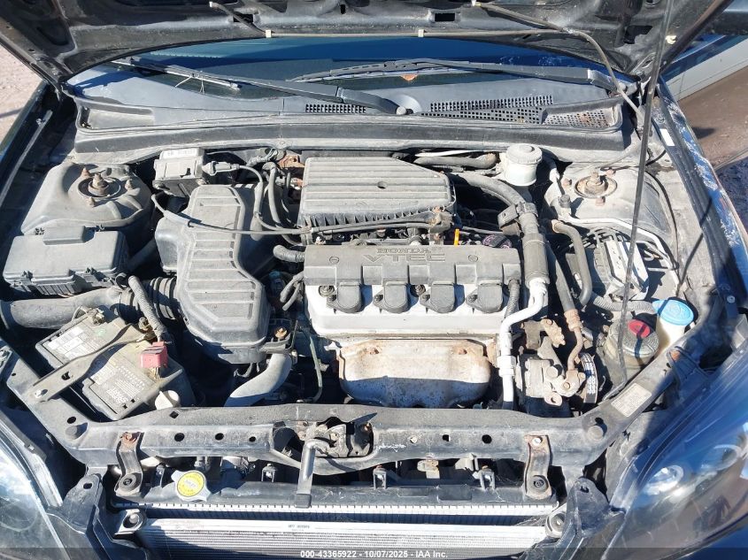 2002 Honda Civic Ex VIN: 1HGEM22902L076774 Lot: 43365922