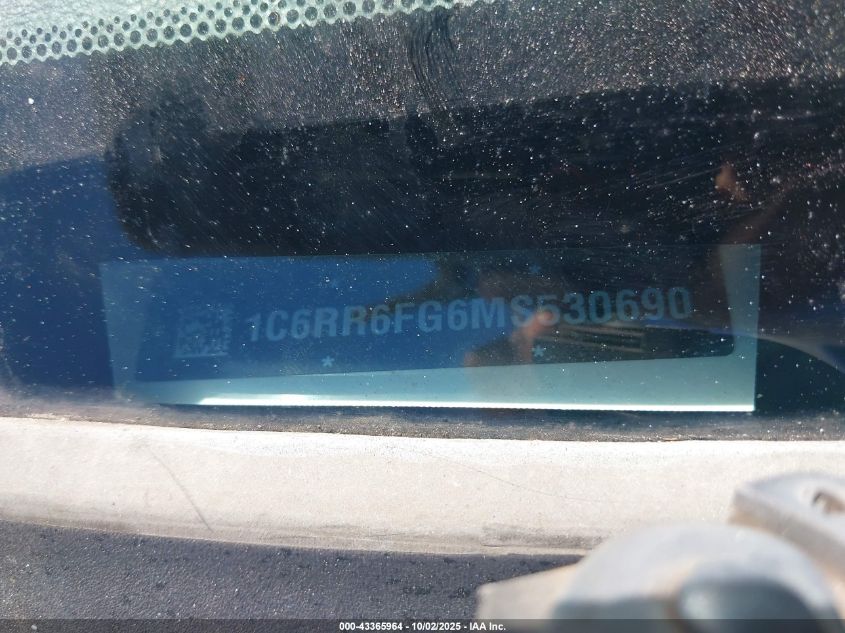 2021 Ram 1500 Classic Tradesman 4X2 6'4 Box VIN: 1C6RR6FG6MS530690 Lot: 43365964