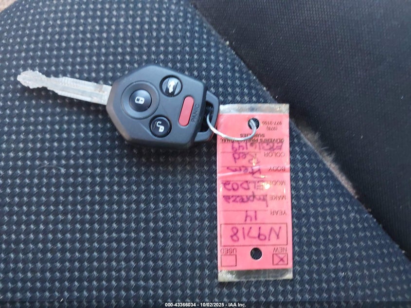 2014 SUBARU IMPREZA 2.0I PREMIUM JF1GPAC63E8316149